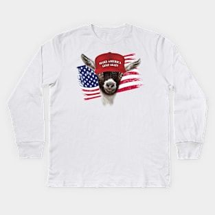 Make America GOAT Again Pygmy Goat Kids Long Sleeve T-Shirt